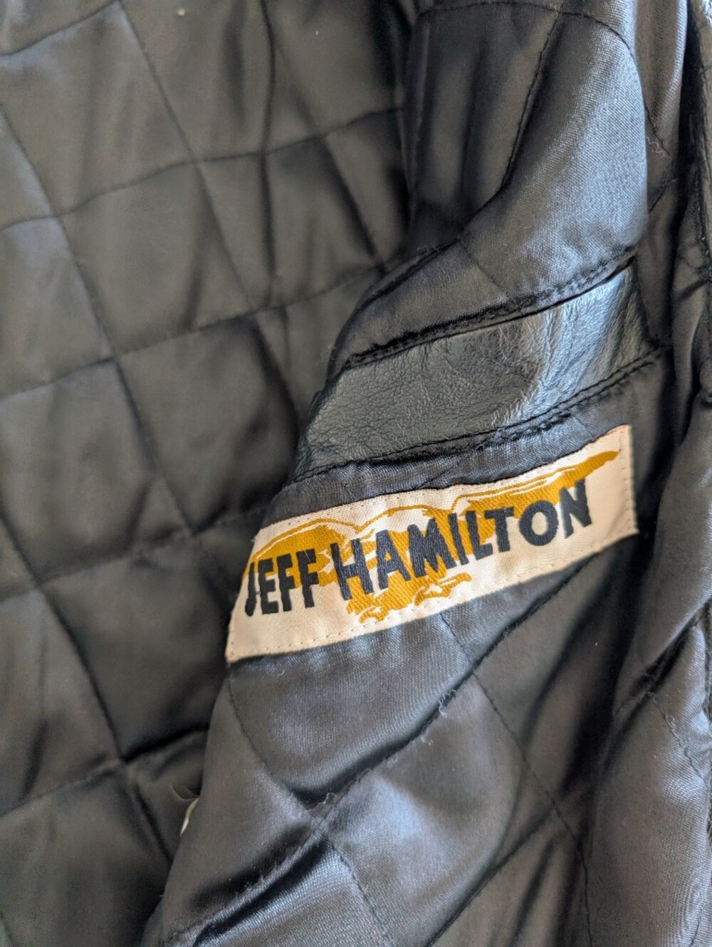 ​🏁 VTG Jeff Hamilton NASCAR 50th Anniversary Leather Racing Jacket - Picture 6 of 15
